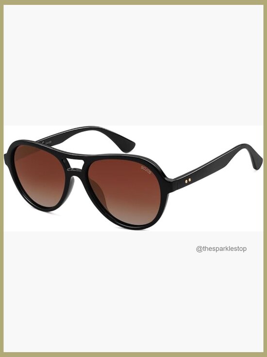 Retro Aviator Polarized Sunglasses UV Protection Plastic Frame main image 6
